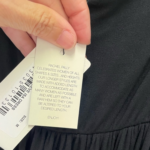 Rachel Pally Isa Black Cap Sleeve Empire Maxi Dress Size Medium - Picture 2 of 7